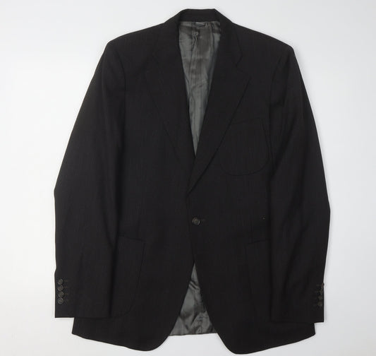 Mens UK Size 42 Calvin Klein Regular Black Suit Jacket