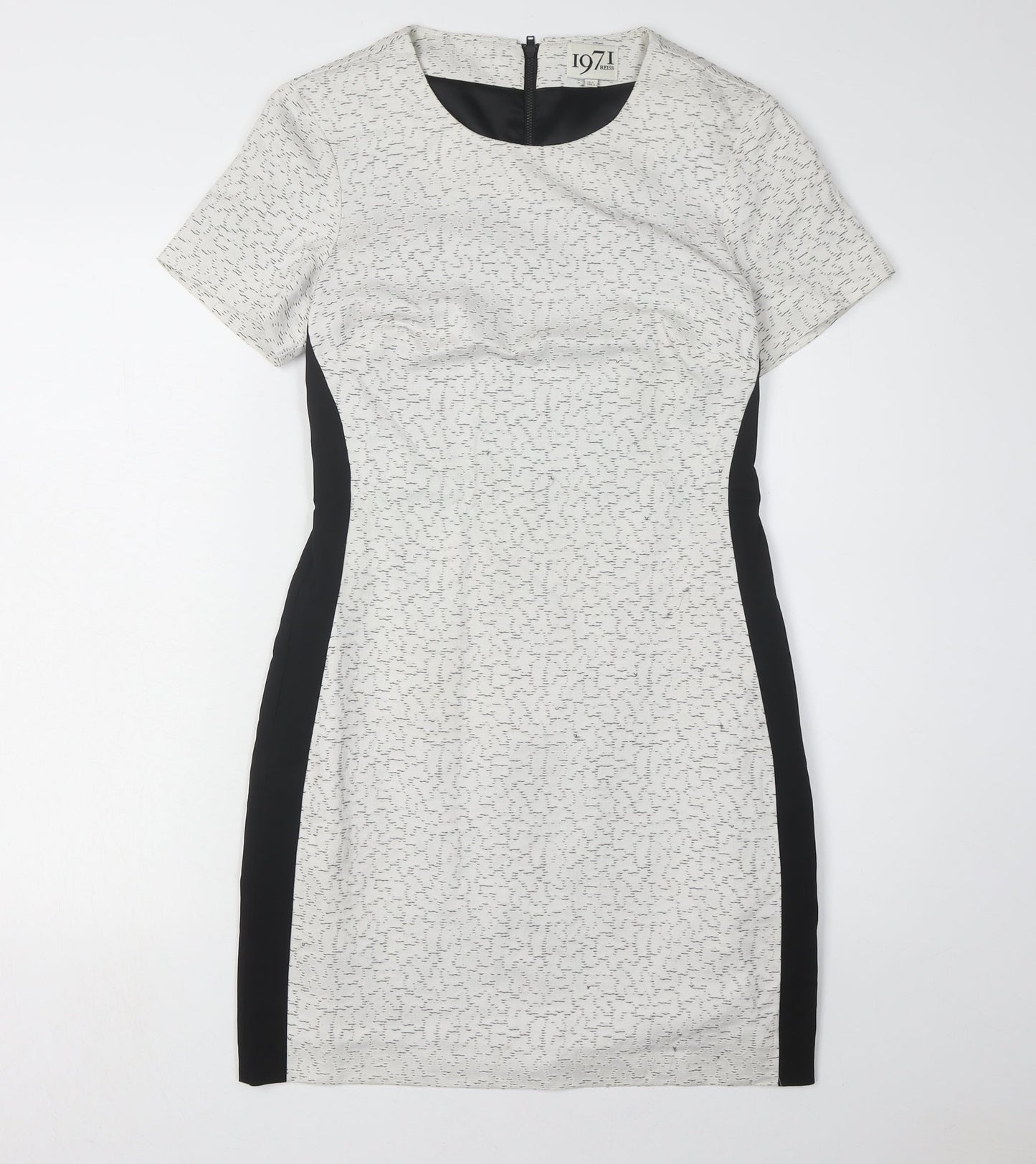 Reiss Women's Black Sheath Dress, Size 6, Short Sleeve