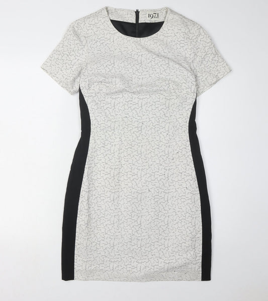 Reiss Women's Black Sheath Dress, Size 6, Short Sleeve