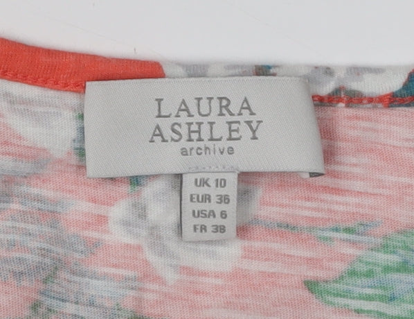 Laura Ashley Floral T-Shirt Women Multicoloured UK 10
