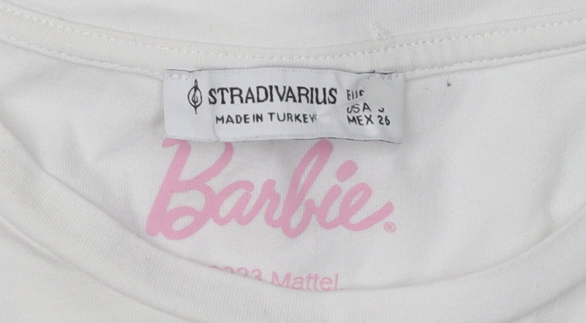 Womens UK Size 6 Stradivarius White  T-Shirt