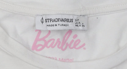 Womens UK Size 6 Stradivarius White  T-Shirt