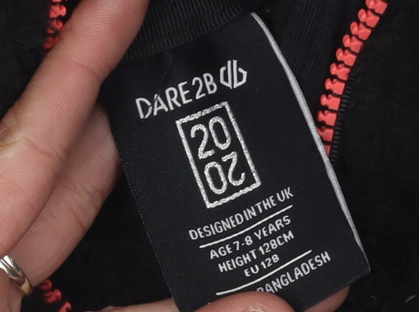 Dare 2b Girls Black Hooded Jacket Size 7-8 Years