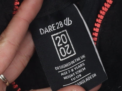 Dare 2b Girls Black Hooded Jacket Size 7-8 Years