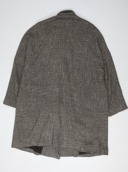 Massimo Dutti Women's Grey Tweed Blazer, L, Double-Breasted