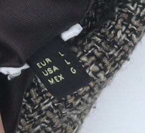 Massimo Dutti Women's Grey Tweed Blazer, L, Double-Breasted