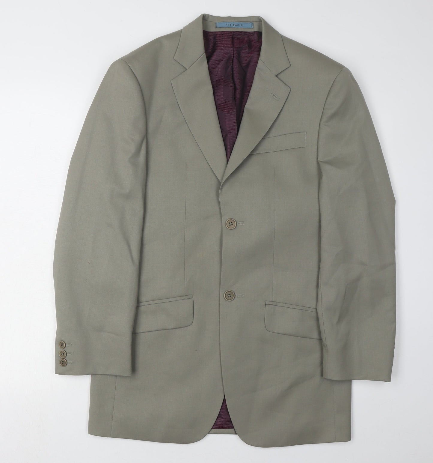 Mens UK Size 34 Ted Baker Regular Beige Suit Jacket