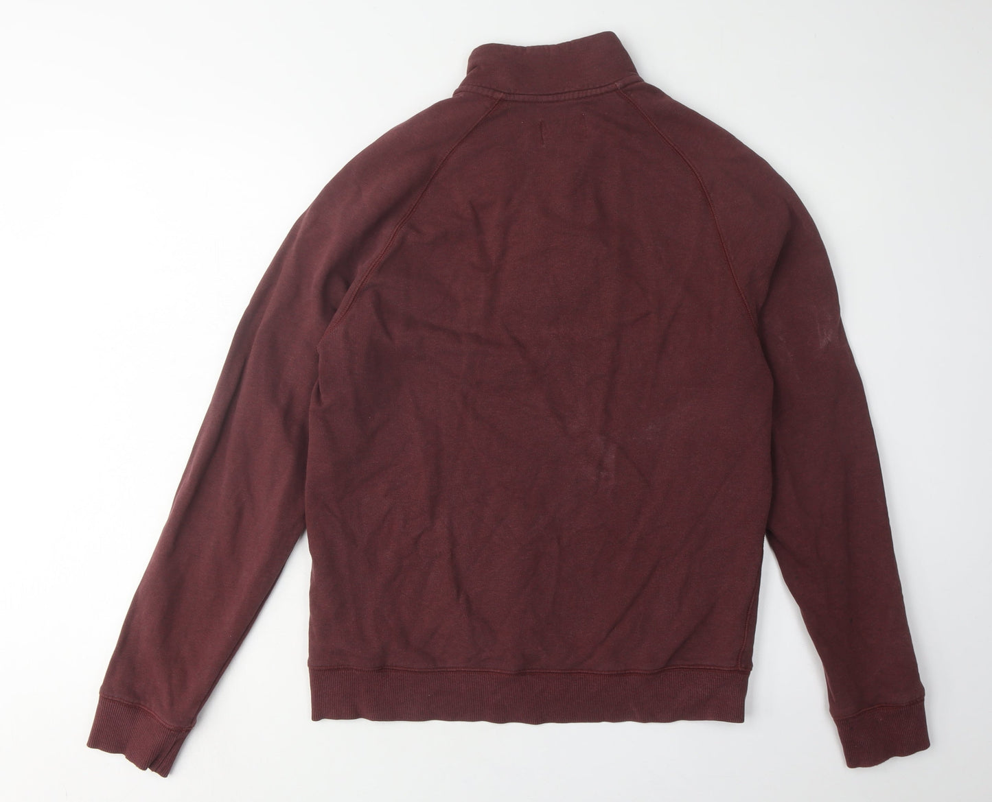 Mens UK Size M Farah Red 1/4 Zip Sweatshirt