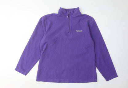 Regatta Women's Purple Fleece Zip Top Size 12