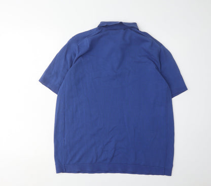 Massimo Dutti Men's Blue XL Polo Shirt