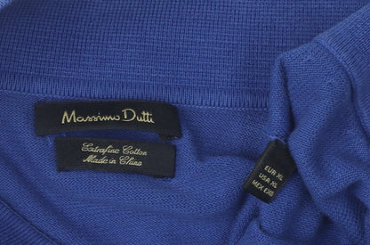 Massimo Dutti Men's Blue XL Polo Shirt