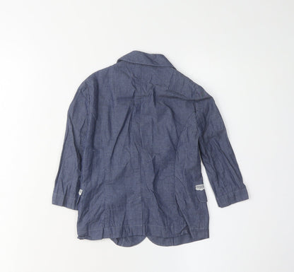 Paul Smith Girls Blue Cotton Jacket, Size 6 Years