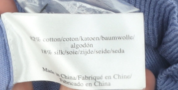 Laura Ashley Women's Blue Long Sleeve Ruffle Jumper Size 12