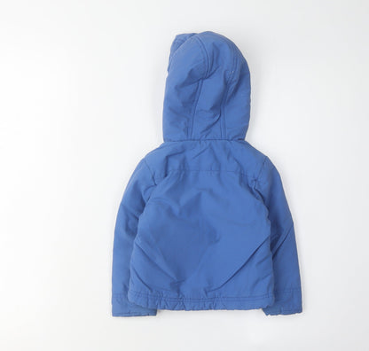 Joules Unisex Toddler Blue Puffer Jacket, 1 Year
