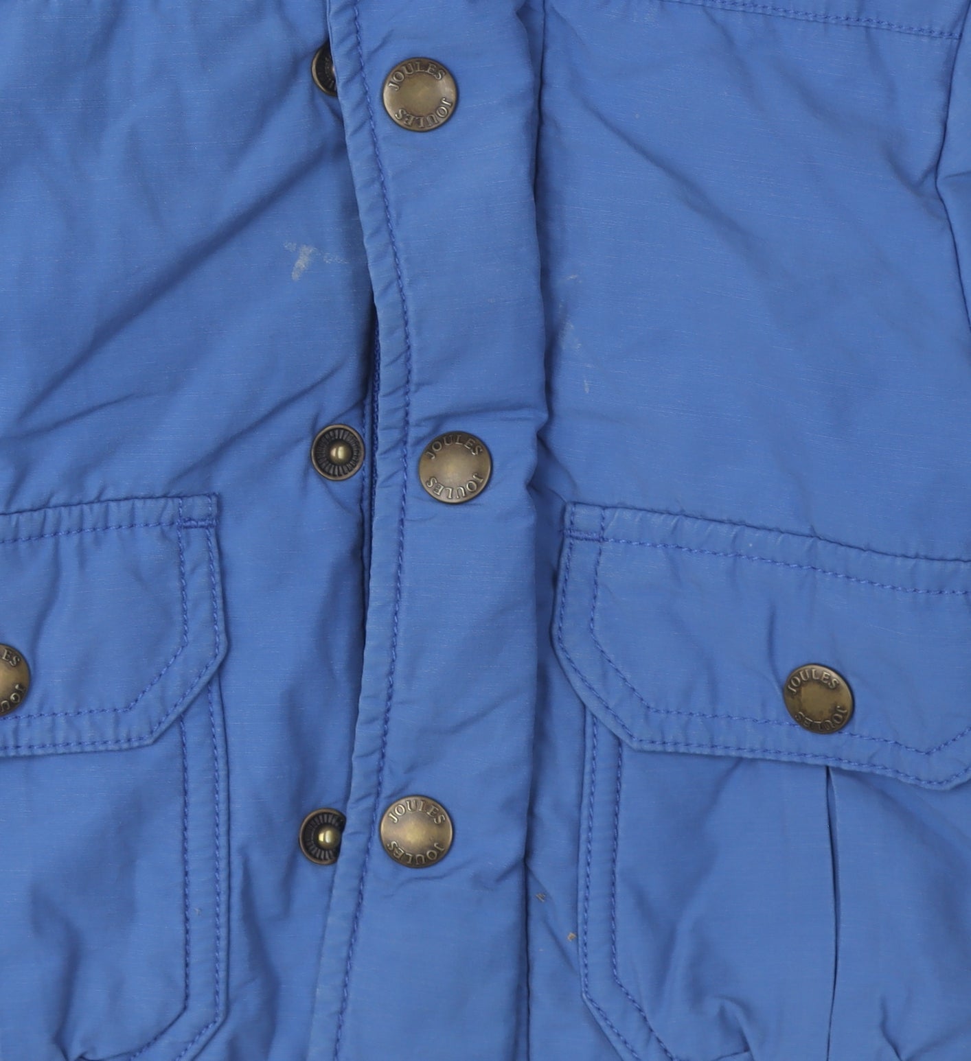 Joules Unisex Toddler Blue Puffer Jacket, 1 Year