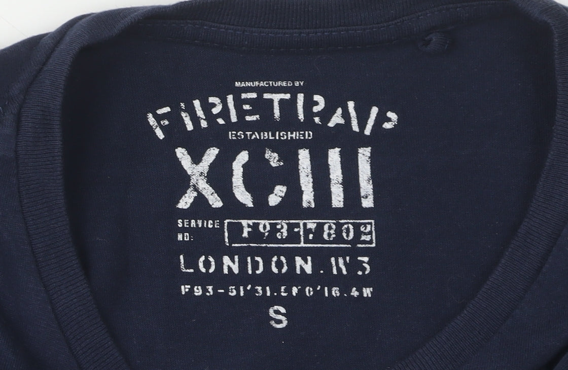 Mens UK Size S Firetrap Blue  T-Shirt