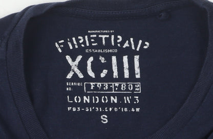 Mens UK Size S Firetrap Blue  T-Shirt