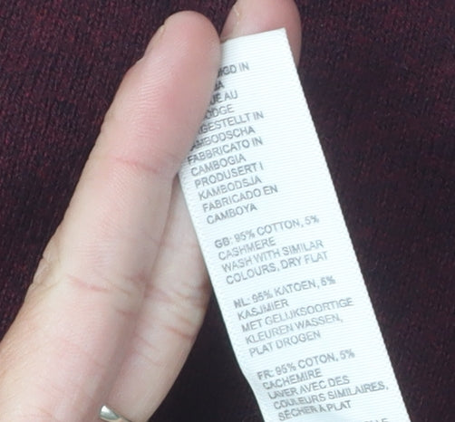 Fat Face Men's Red XL Cotton Cashmere Pullover Jumper