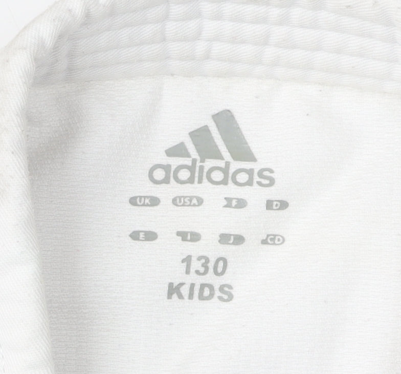 Adidas Boys White Martial Arts Jacket 9-10 Years