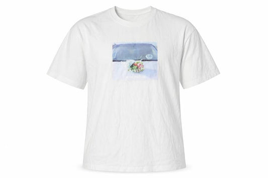 Front view of Sirus White T-Shirt XL Crew Neck Cotton Casual Wear