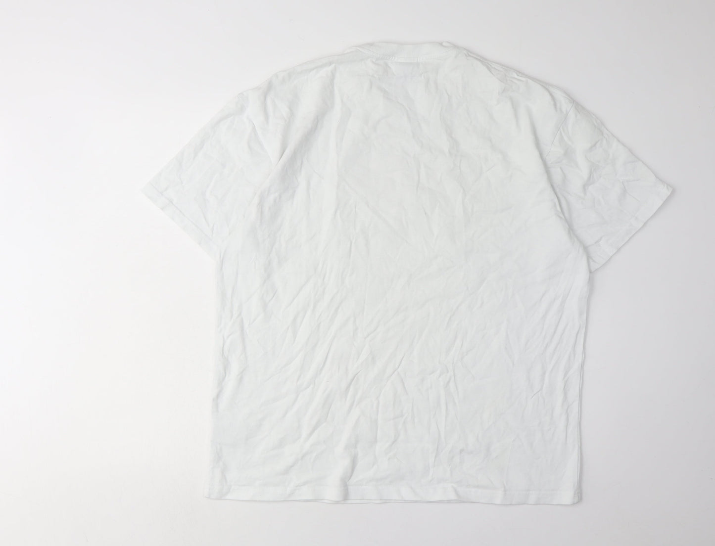 Sirus White T-Shirt XL Crew Neck Cotton Casual Wear