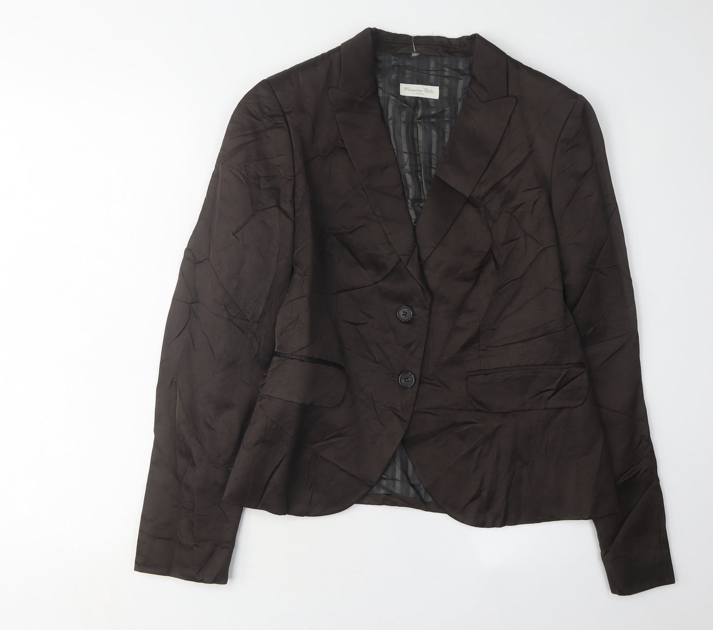 Massimo Dutti Women's Black Blazer UK 12 Regular Fit