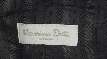 Massimo Dutti Women's Black Blazer UK 12 Regular Fit
