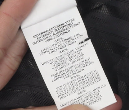 Massimo Dutti Women's Black Blazer UK 12 Regular Fit