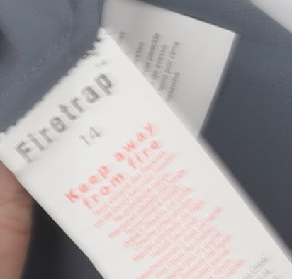 Womens UK Size 14 Firetrap Grey  Button-Up