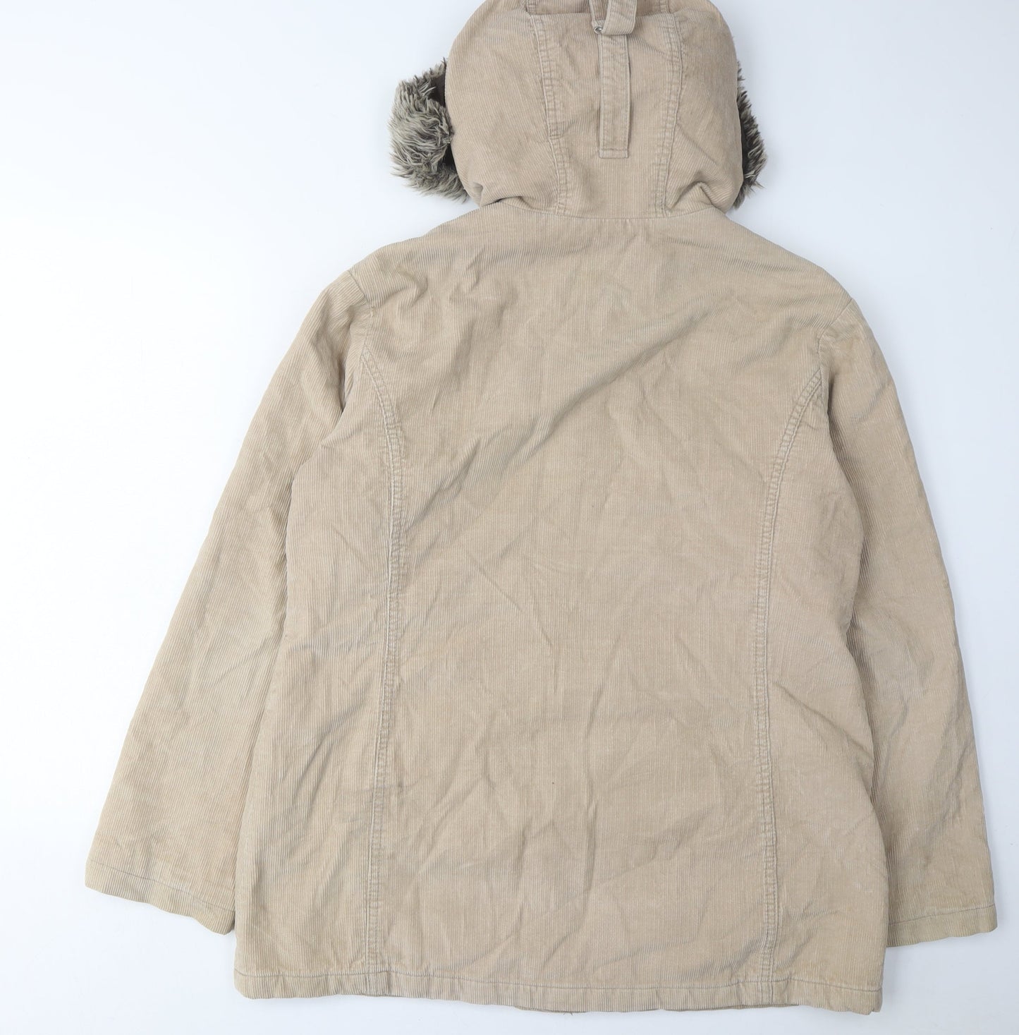 Womens UK Size 16 Debenhams Beige Parka Coat