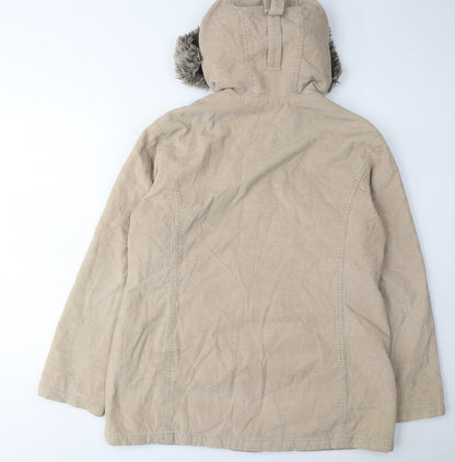 Womens UK Size 16 Debenhams Beige Parka Coat