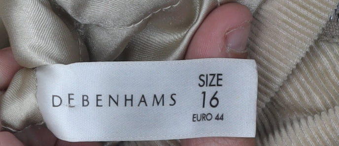 Womens UK Size 16 Debenhams Beige Parka Coat