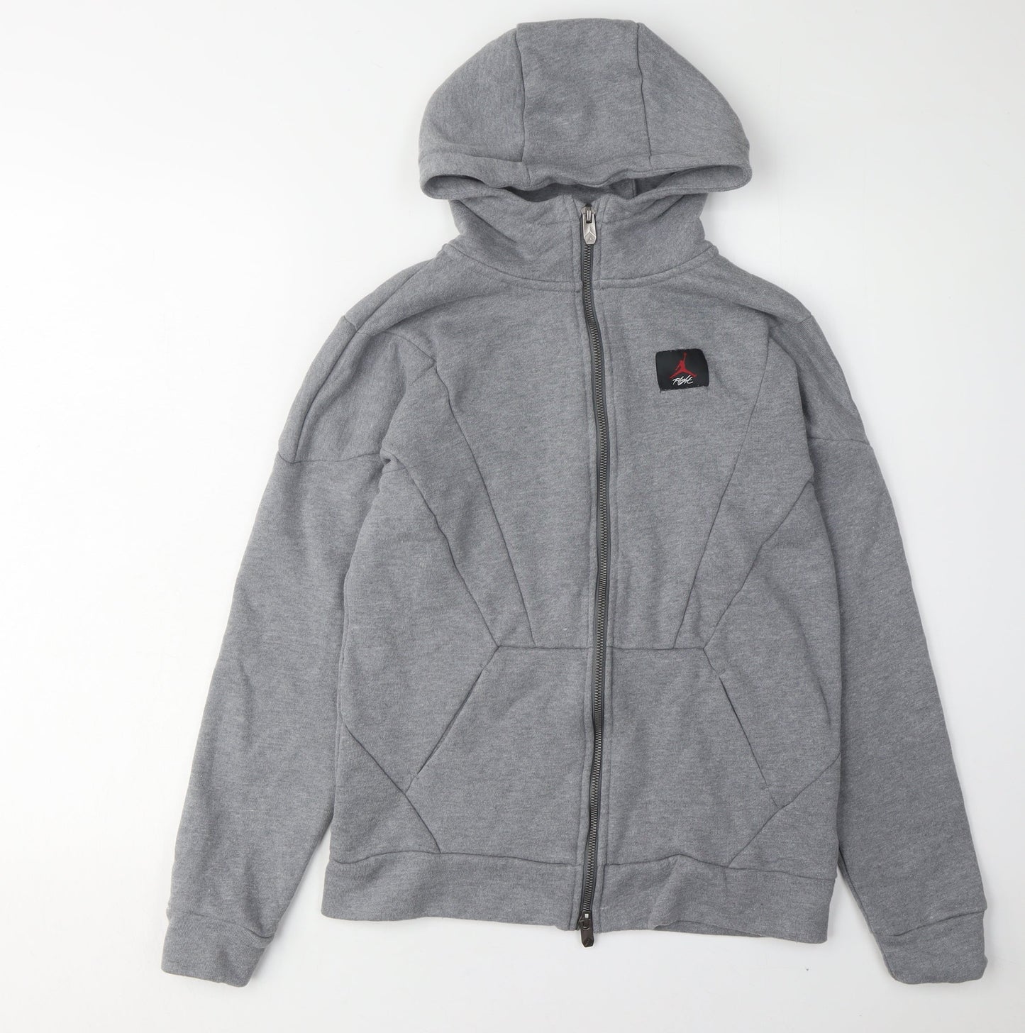 Jordan Boys Grey Full Zip Hoodie L