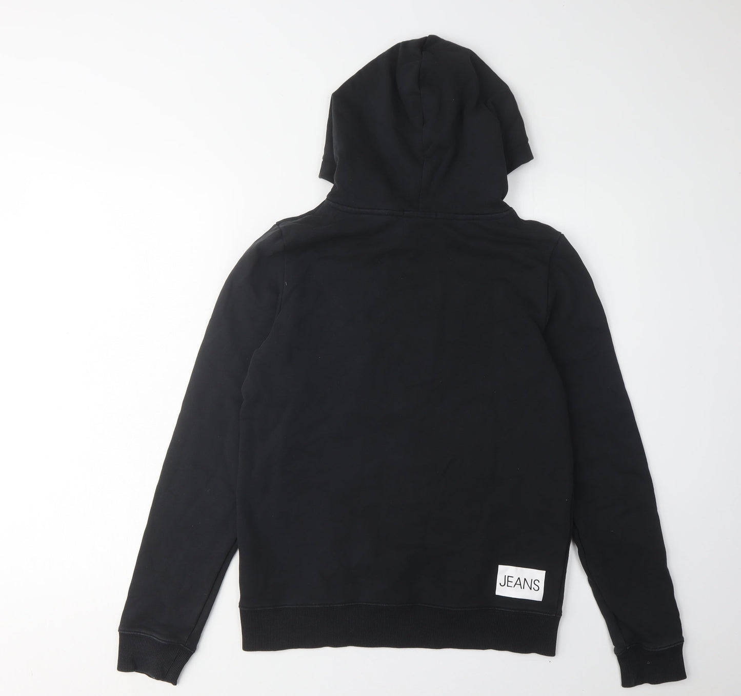 Calvin Klein Boys Black Hoodie Logo Pullover 16 Years