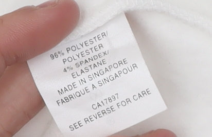 GAP Women's White V-Neck Pullover Sweatshirt L