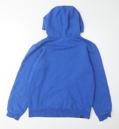 Puma Boys Blue Hoodie Pullover, Size 14, Graphic Design
