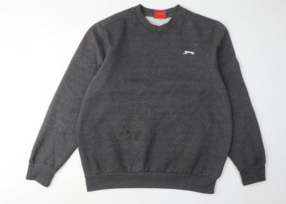 Mens UK Size L Slazenger Grey Pullover Sweatshirt