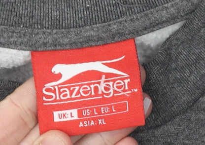 Mens UK Size L Slazenger Grey Pullover Sweatshirt
