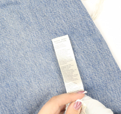 Topshop Women's Blue Distressed Mom Jeans Size 10