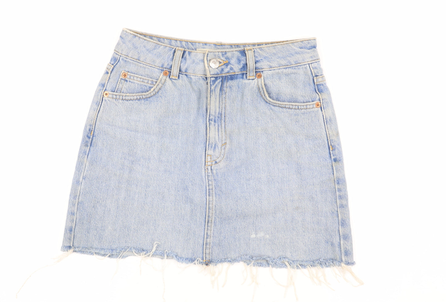 Womens UK Size 4 Topshop Mini Denim Skirt