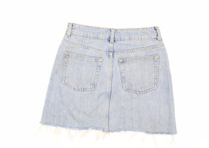 Womens UK Size 4 Topshop Mini Denim Skirt