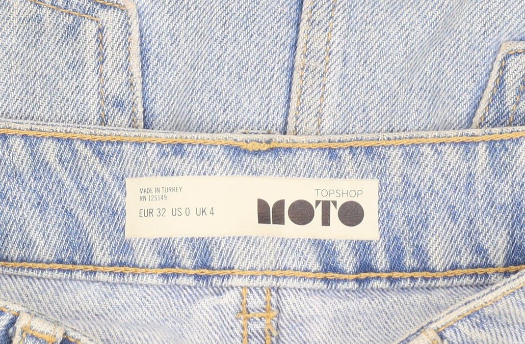 Womens UK Size 4 Topshop Mini Denim Skirt