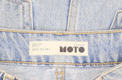 Womens UK Size 4 Topshop Mini Denim Skirt