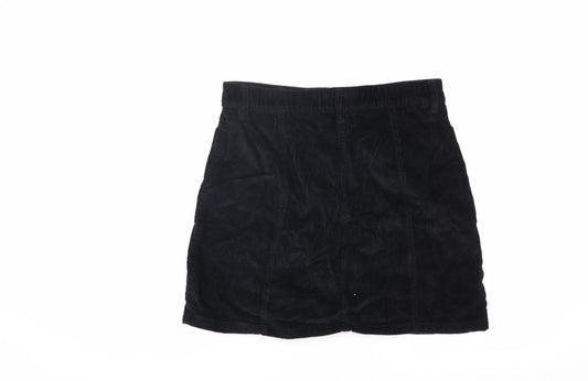 Next Women's Black A-Line Corduroy Skirt Size 12