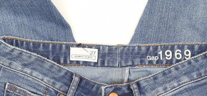 Gap Women's Blue Skinny Jeans Size 4 Distressed