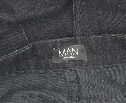 Boohoo Men's Black Denim Jeans Size 32 Distressed