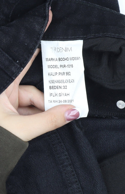 Boohoo Men's Black Denim Jeans Size 32 Distressed