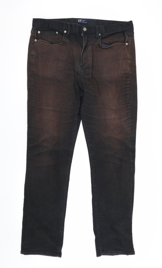 GAP Men's Black Slim Jeans, Size 36, Dark Wash