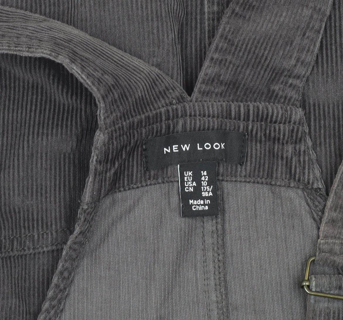 New Look Women's Grey Dungarees - Size 14