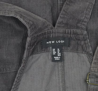 New Look Women's Grey Dungarees - Size 14